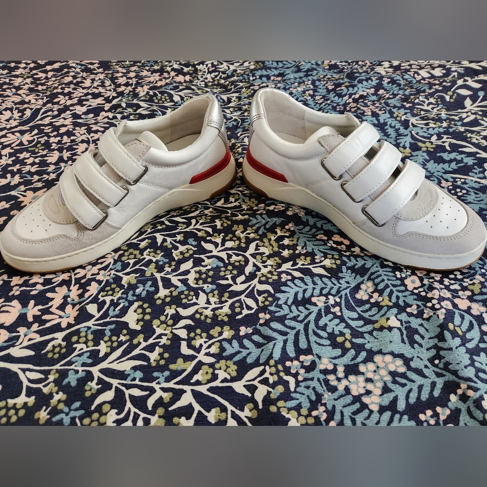 Veronica Beard Tizi Mix-Leather Low-Top Sneakers Size 8.5 Women - Picture 10 of 16